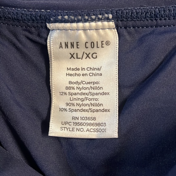 ❗5/$25❗Anne Cole Navy Swim Skirt - Size XL - Picture 3 of 3